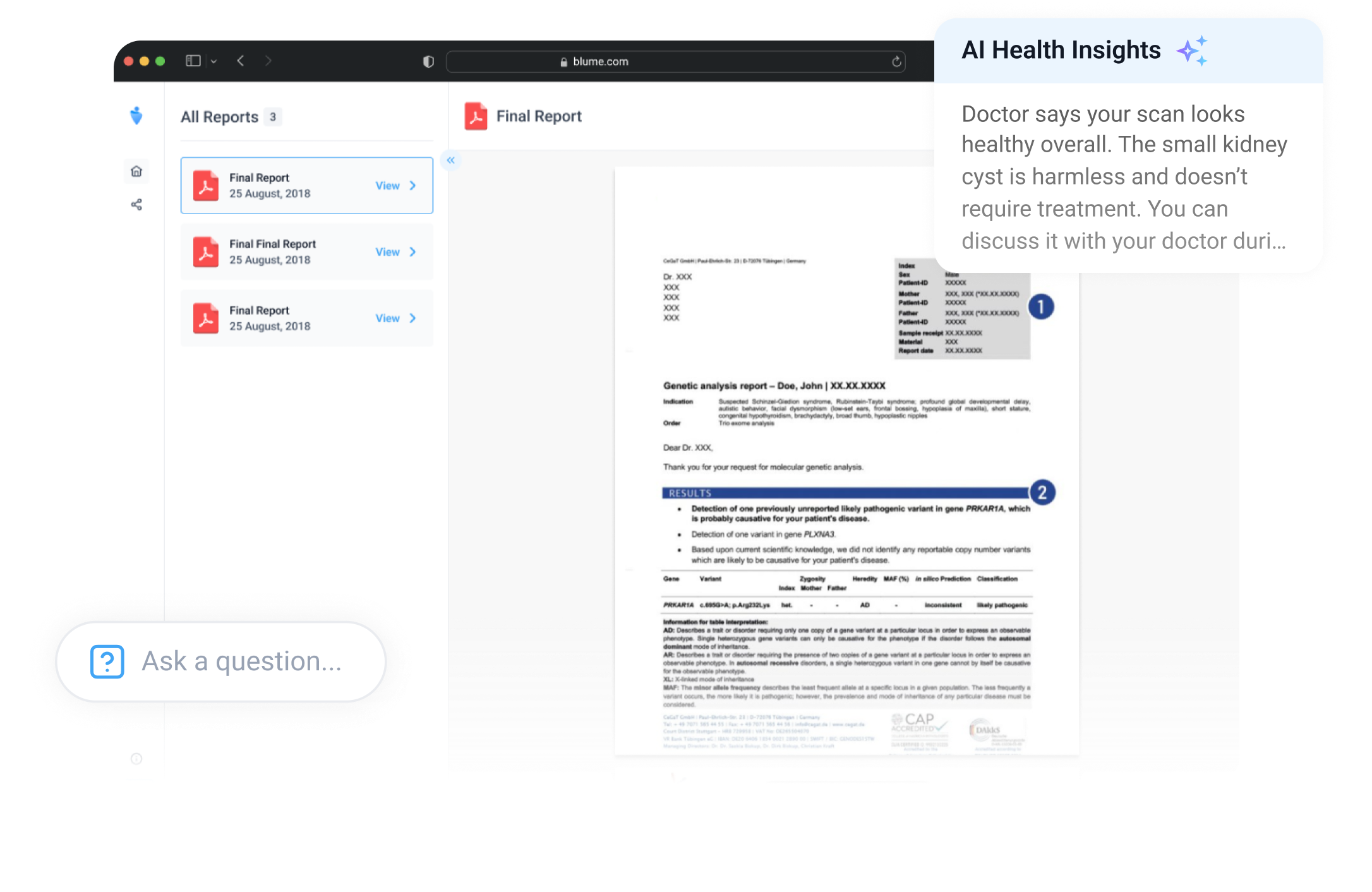 Blume - More than a Patient Portal